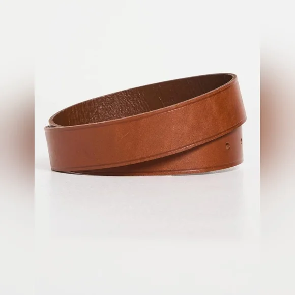 Madewell Brown Leather Belt with Gold Buckle XL - Picture 8 of 12